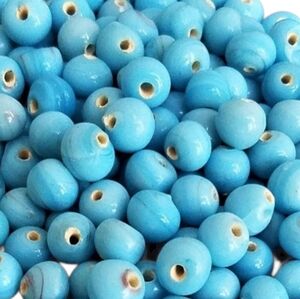 95+ Turquoise Ceramic BEADS Round 10 mm NEW bundle set lot